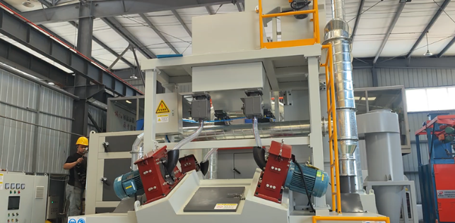 石景山板材除锈强化，通过式抛丸机应用案例