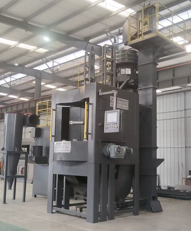 石景山转盘式喷砂机 提升圆形工件处理效率